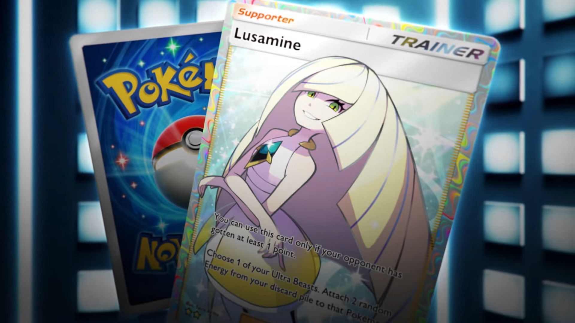 Lusamine's new Trainer card in Pokemon TCG Pocket Extradimensional Crisis (Image via The Pokemon Company)